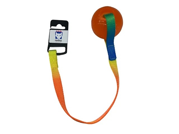 Fenriz Flydebold Med Snor Orange - Fenriz Dogtoys  - 5708043412679