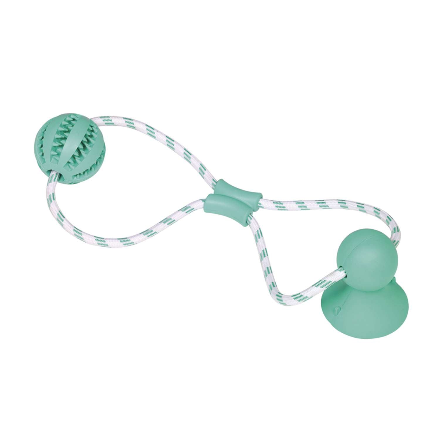 Rubber Ball Rope Ball: - Nobby Dogtoys