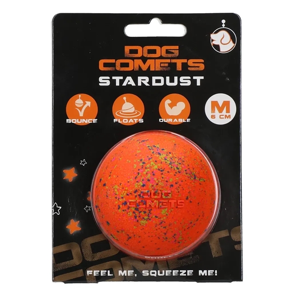Dog Comets Ball Stardust Orange Medium - Dogtoys  - 8716759543102
